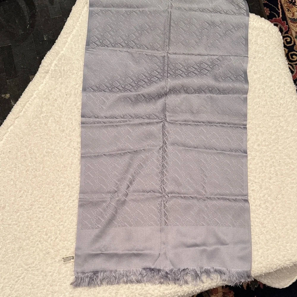Christian Dior Silk Gray Scarf